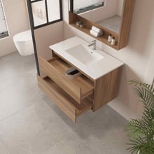 Horizon 900mm Light Oak Wall Hung Vanity